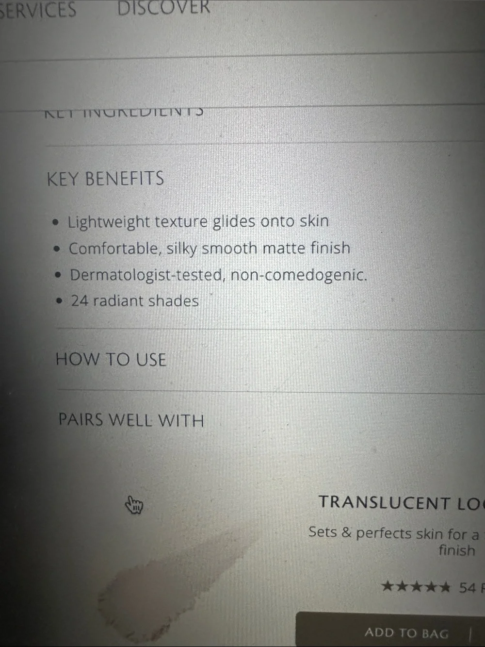 NIB Cle’ de peau Beaute Radiant Fluid Foundation, Matte, with SPF 20, color O20